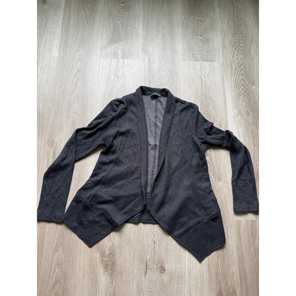 Eileen Fisher Open Front Long Sleeve Cardigan Size Small, Black